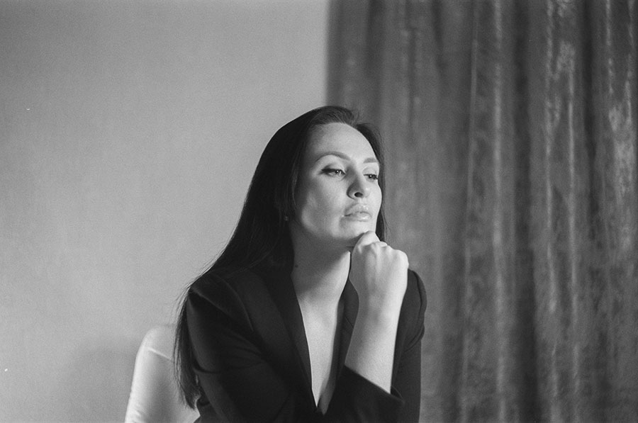 black and white film photo
