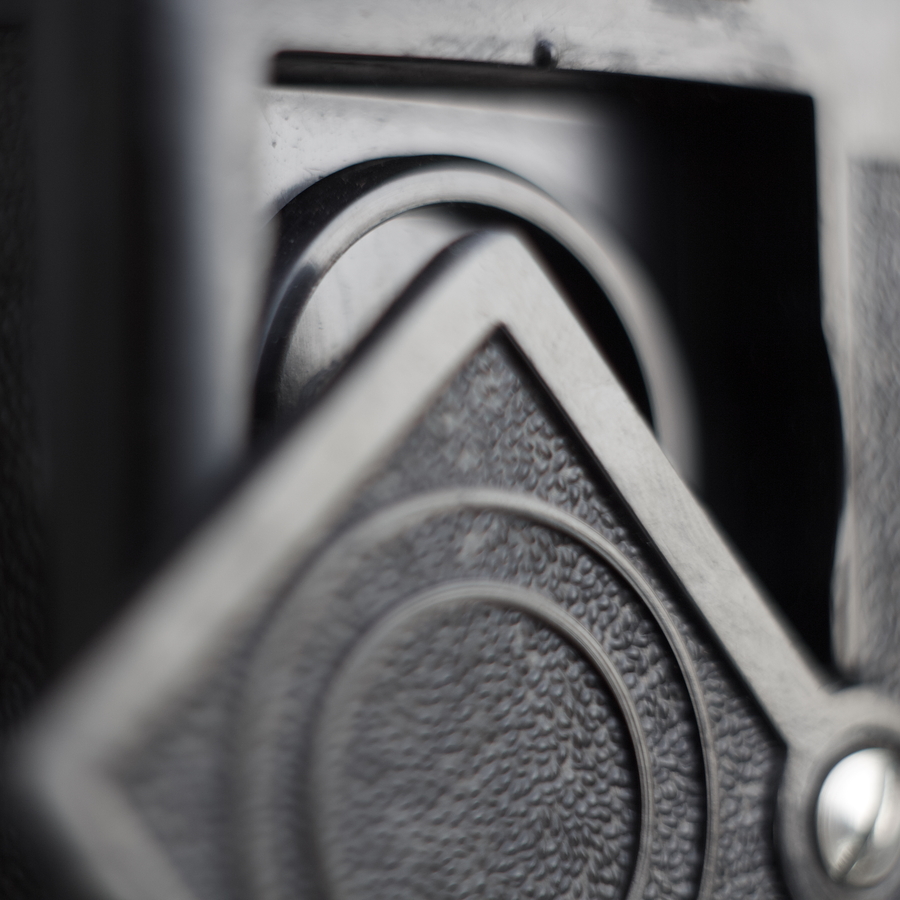 Side of the film camera with the filter holder