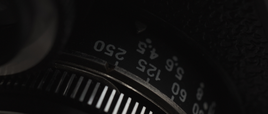 Soviet film camera shutter speeds and f stops close up