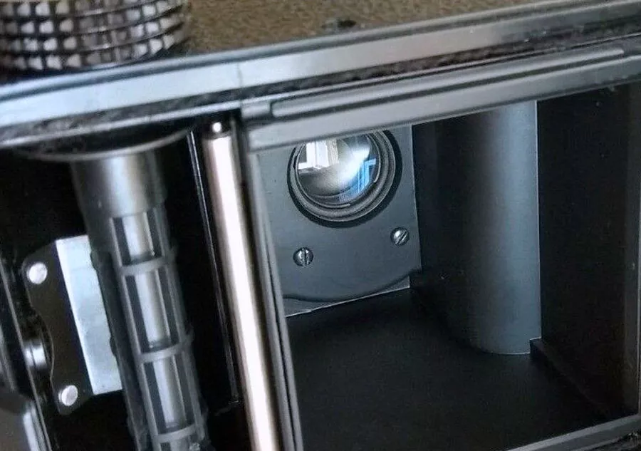 Lubitel 166b inside the camera