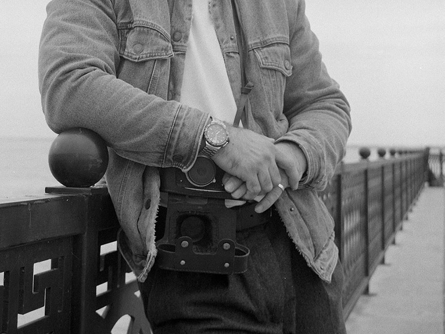 Self portrait shot on a Lubitel-166U camera