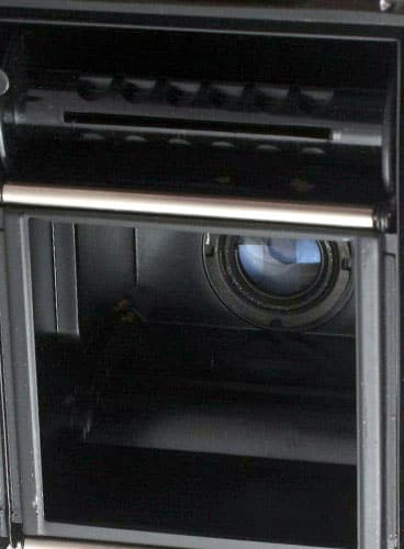 soviet tlr camera back door open with the internal parts