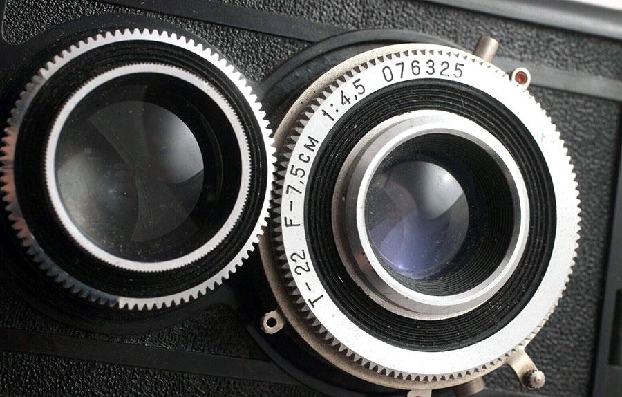 soviet TLR camera both viewing and taking lenses