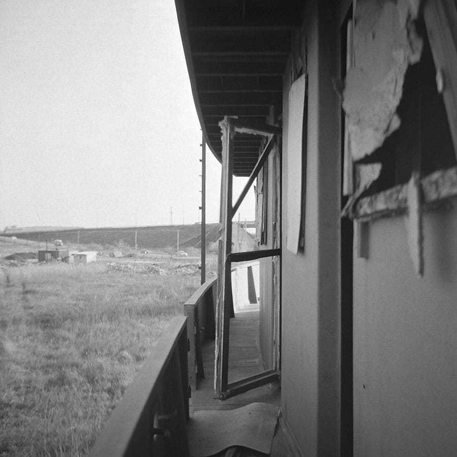 Old ship doors photographed on Lubitel medium format film camera