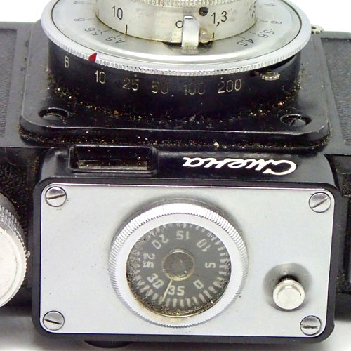 soviet 35mm camera top surface