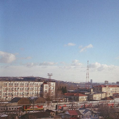 Landscape shot on film with a Soviet camera