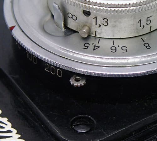 Smena lens barrel and aperture values