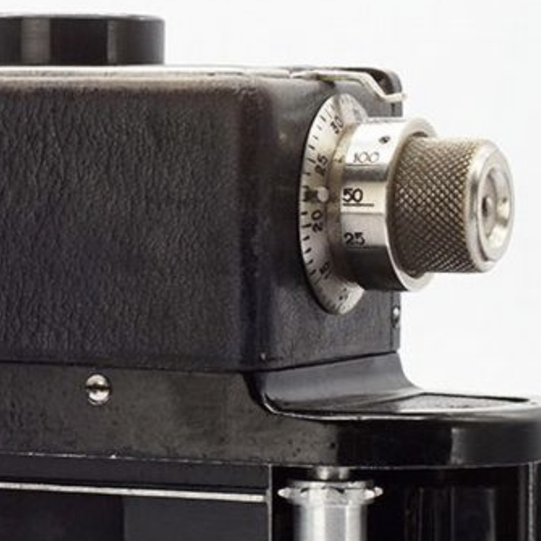 Soviet camera film advance and shutter speed knob