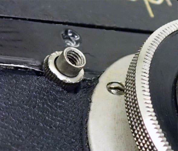 Soviet 35mm camera flash synchronization socket