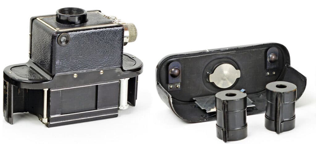 The sport camera with an open cover cover