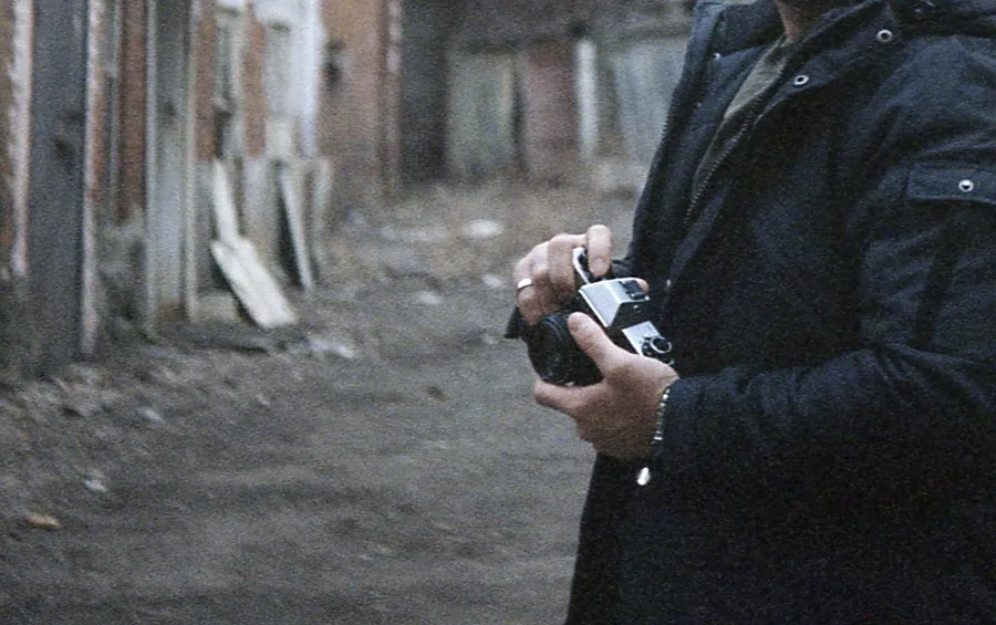 Stepan Ayvazyan shooting with a Kiev-19