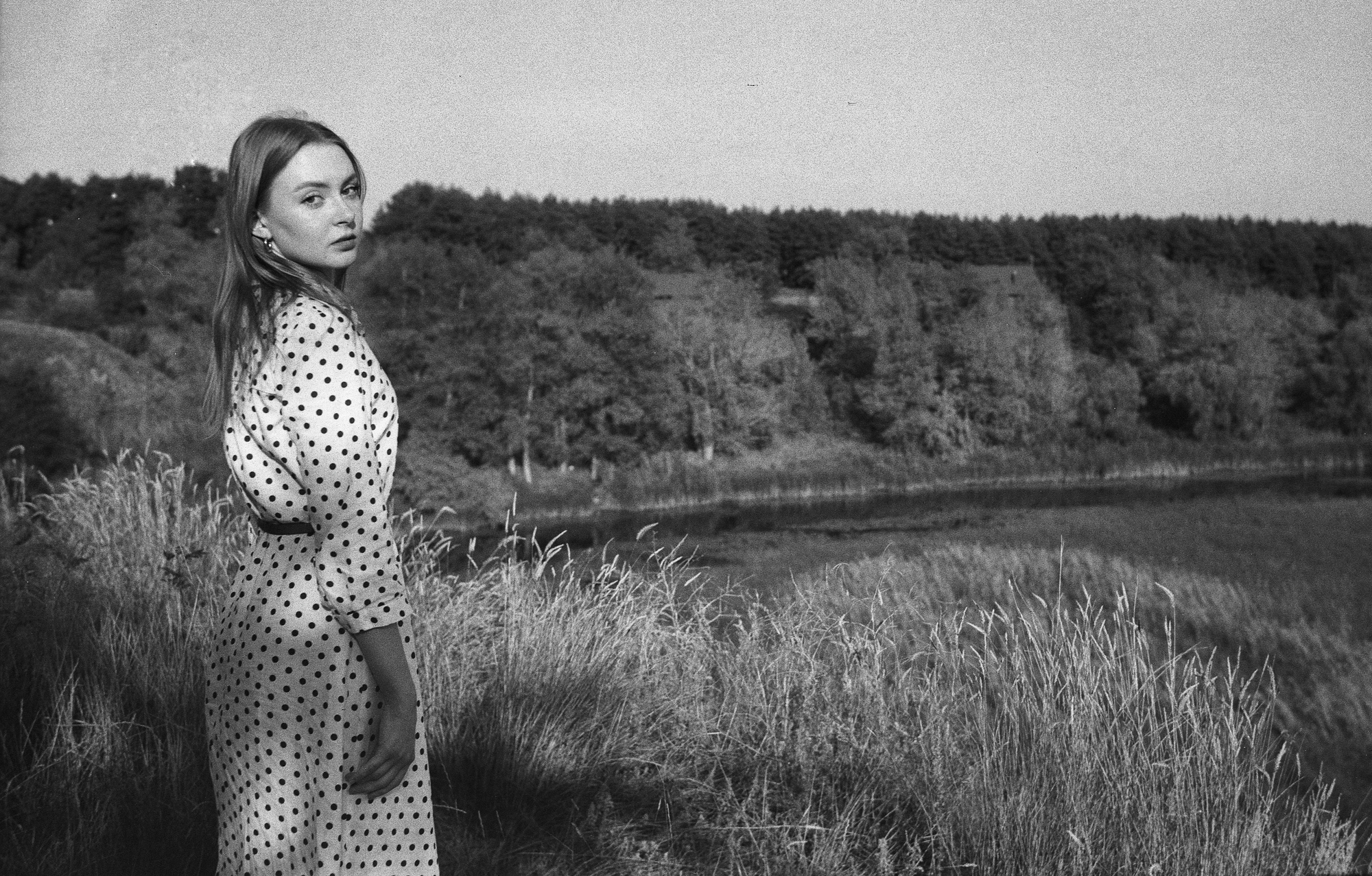 Retro portrait shot on a moskva 4 camera