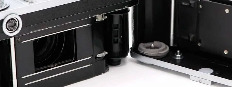 Back door of the Soviet rangefinder camera