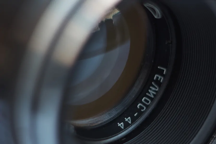 Soviet lens Helios close up