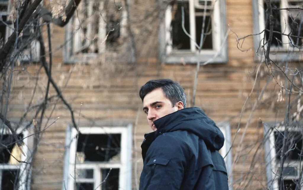 Self portrait against and old house taken on a Woman portrait taken on a Helios 44 f2 58mm