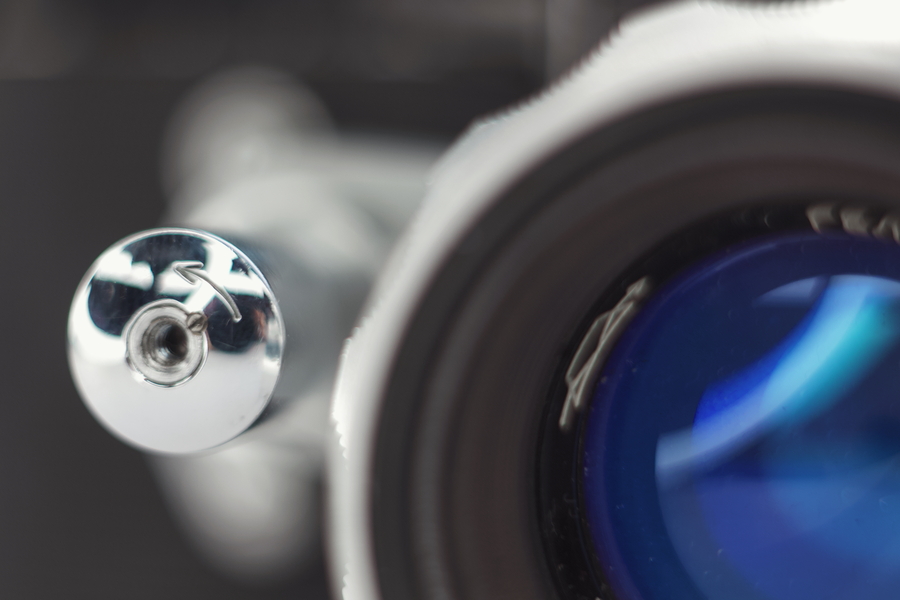 Helios 44 and shutter release button close up